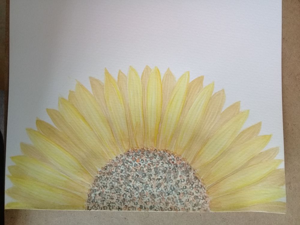 Acuarela: girasol