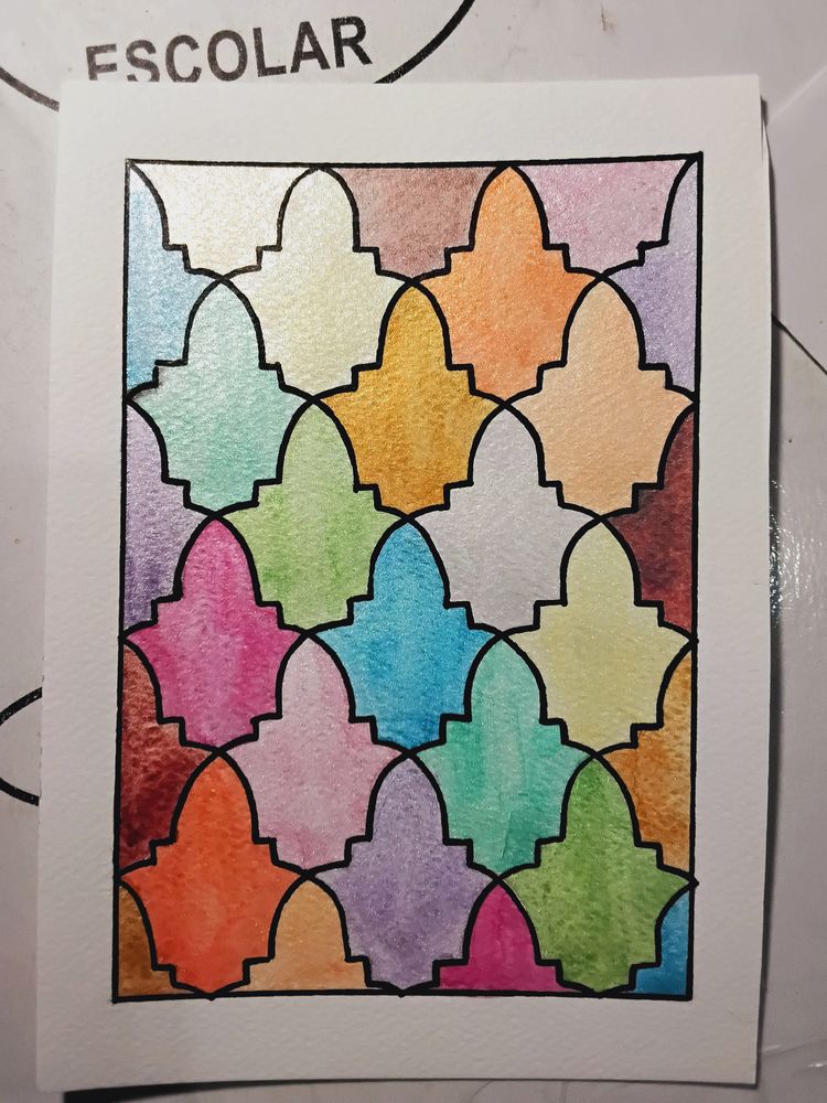 Dibujo de mosaico de color